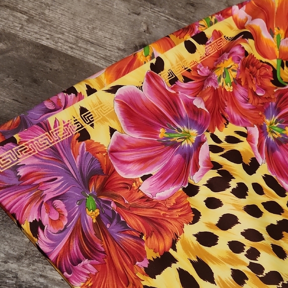 Versace Collection Floral and Leopard Midi Dress - Picture 2 of 11